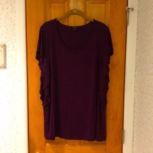 BEAUTY! IMAN Flutter sleeve top 1X